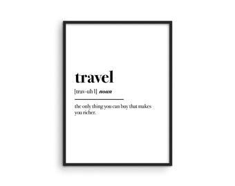 Travel Wall Decor Travel Posters - By Haus and Hues Wanderlust Wall Decor Travel Quotes Wall Art Typography Decor