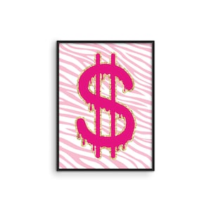 Póster rosa de Haus and Hues, arte de pared preppy: bonitos pósteres para la estética de la habitación, pósteres de moda para la habitación de las adolescentes