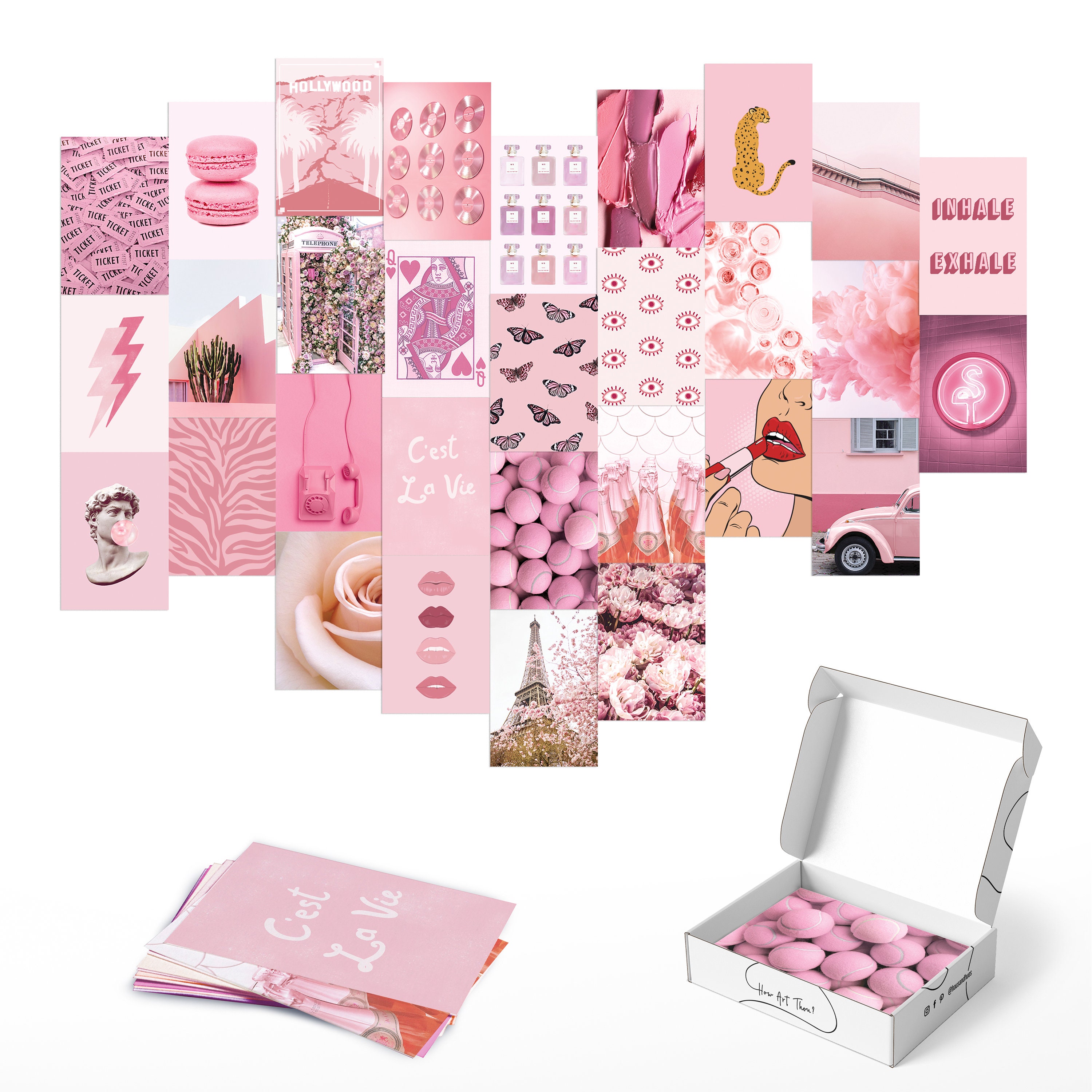 Haus and Hues Wall Art Eau de Parfum | Blush Pink Wall Decor Fashion Wall Art for Women Pink Wall Art for Bedroom Vanity Room Wall Art | Black