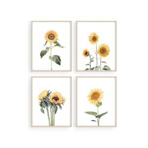 Haus and Hues Sunflower Wall Decor and Sunflower Posters - Sunflower Bedroom Decor, Sunflower Paintings for Wall, Yellow Wall Art
