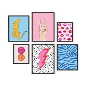 Imágenes preppy de Haus and Hues para pared: pósteres rosas para decorar habitaciones, pósteres para estudiantes universitarias, pósteres preppy (con o sin marco)