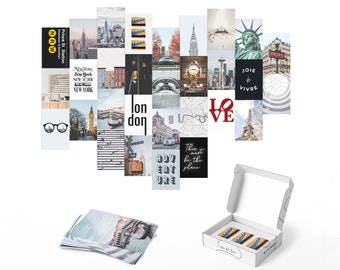 Haus and Hues Aesthetic Photo Collage Kit - Picture Collage Kit for Wall Aesthetic | Aesthetic Wall Collage Kit | 4" x 6"