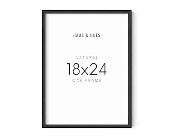 Haus and Hues 18 x 24 Picture Frame - Set of 1, 18x24 Poster Frame Black, 18 by 24 Frame, 18 x 24 Wooden Frame, 18 x 24 Poster Frame