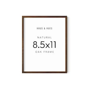 Natural Oak Wood 8.5 x 11 Picture Frame - Haus and Hues