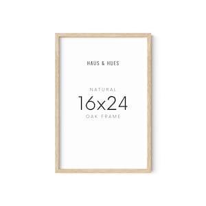 Haus and Hues 16x24 Frame - Set 1 16 x 24 Poster Frame, 16x24 Picture Frame Light Wood, 16x24 Picture Frame, 16x24 Frame Wood