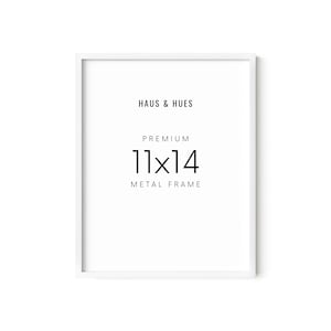 Haus and Hues 11x14 White Picture Frame - 11x14 White Frame White 11x14 Picture Frame (White Aluminum Frame)