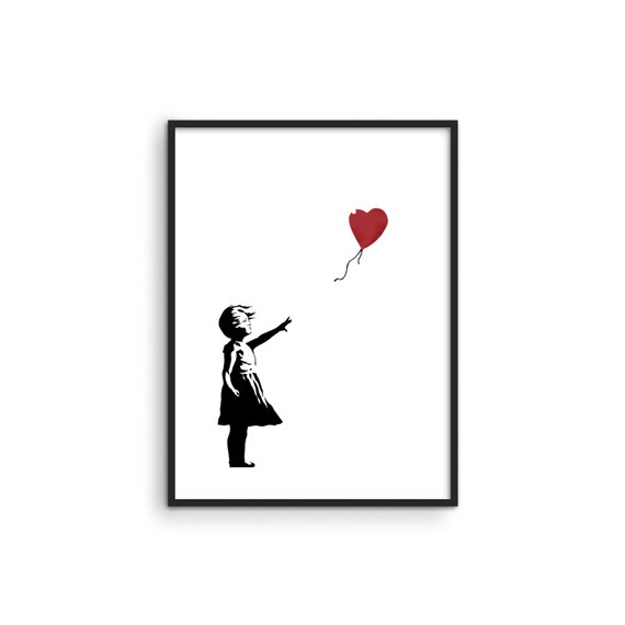 Banksy Girl With the Red Balloon - Etsy