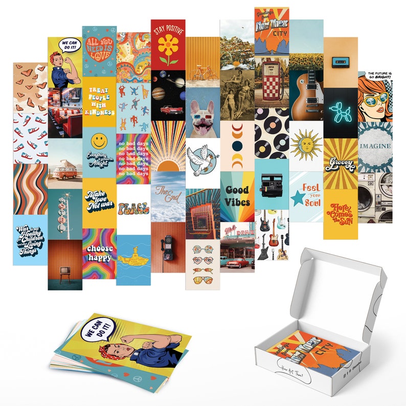 4"x6" Haus and Hues Aesthetic Wall Collage Kit for Teens - Hippie ...