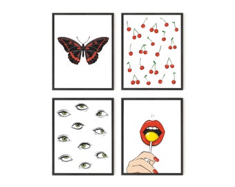 Haus and Hues Grunge Posters - Cool Posters for Room Aesthetic, Trippy Poster, Posters for Room Aesthetic, Posters for Teen Girls Room Dorm