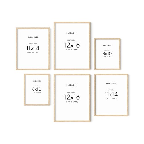 Haus and Hues Natural Wood Picture Frames Set of 6 Frame Etsy