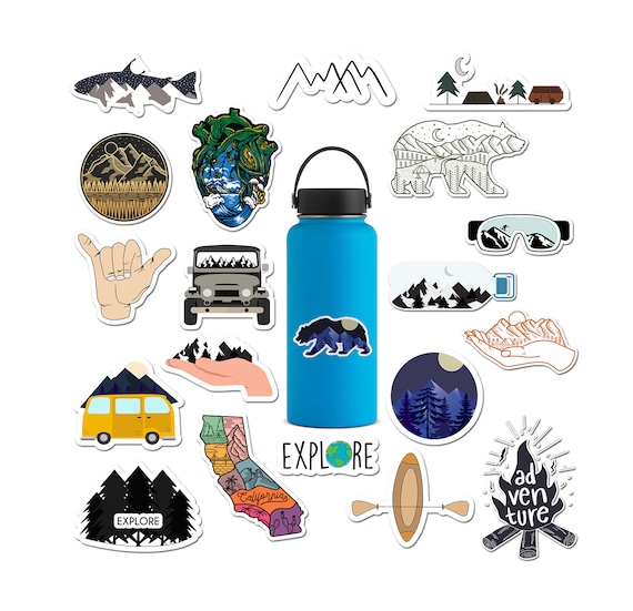 20 Pack Outdoors Hydro Flask Stickers 