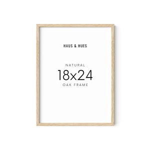 Haus and Hues Set Beige Poster Frames 18 x 24 - Natural Wood Frames 18x24, Gallery Wall Frame Set, Wood Picture Frames 18 x 24