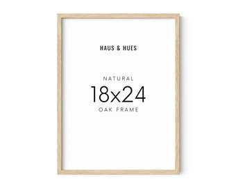 Haus and Hues Set of 4 Beige Poster Frames 18 x 24 - Natural Wood Frames 18x24, Gallery Wall Frame Set, Wood Picture Frames 18 x 24