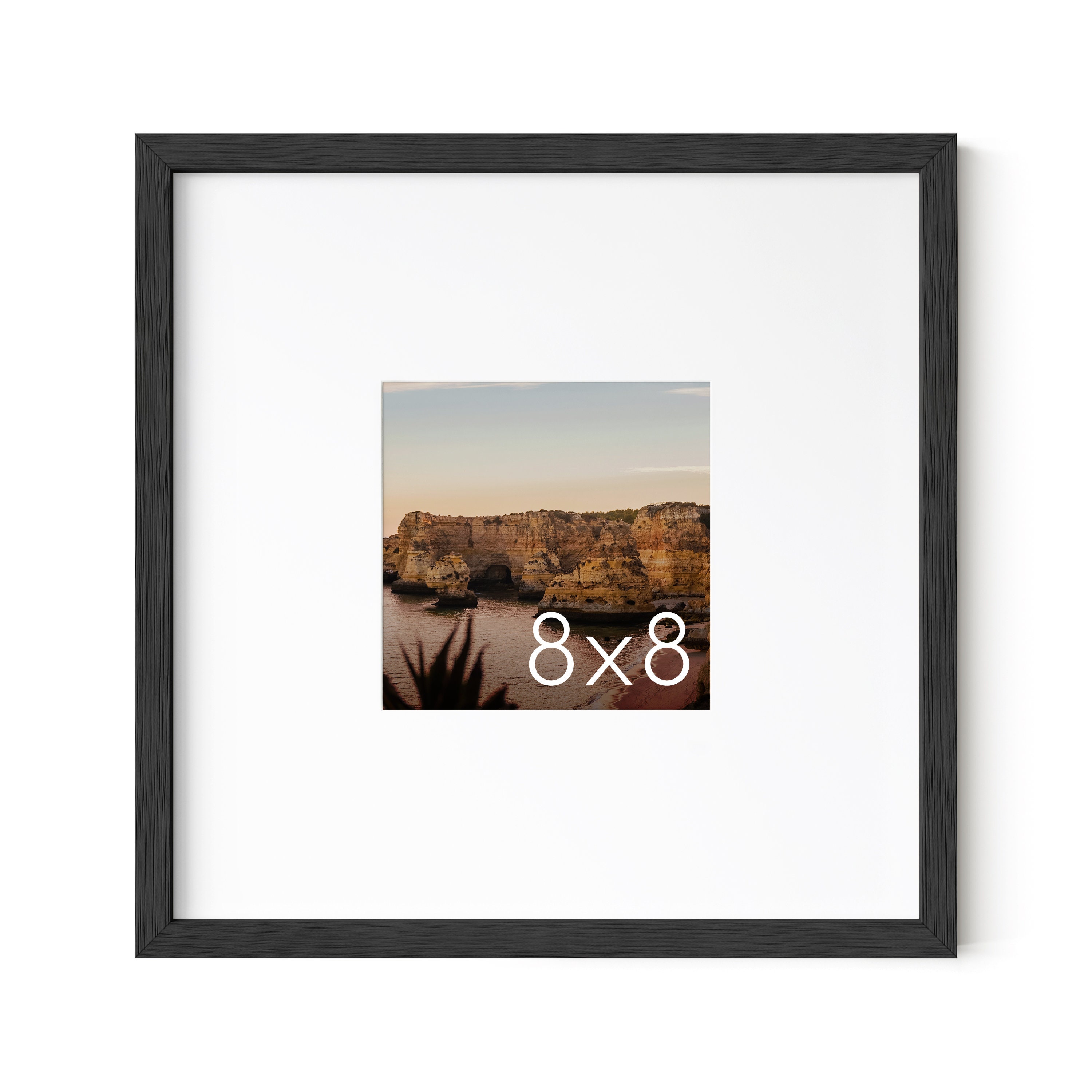 Haus and Hues 8x8 Black Picture Frame 8 X 8 Picture Frame Black Frame 8x8 Frame With Mat Square Picture Frames Etsy