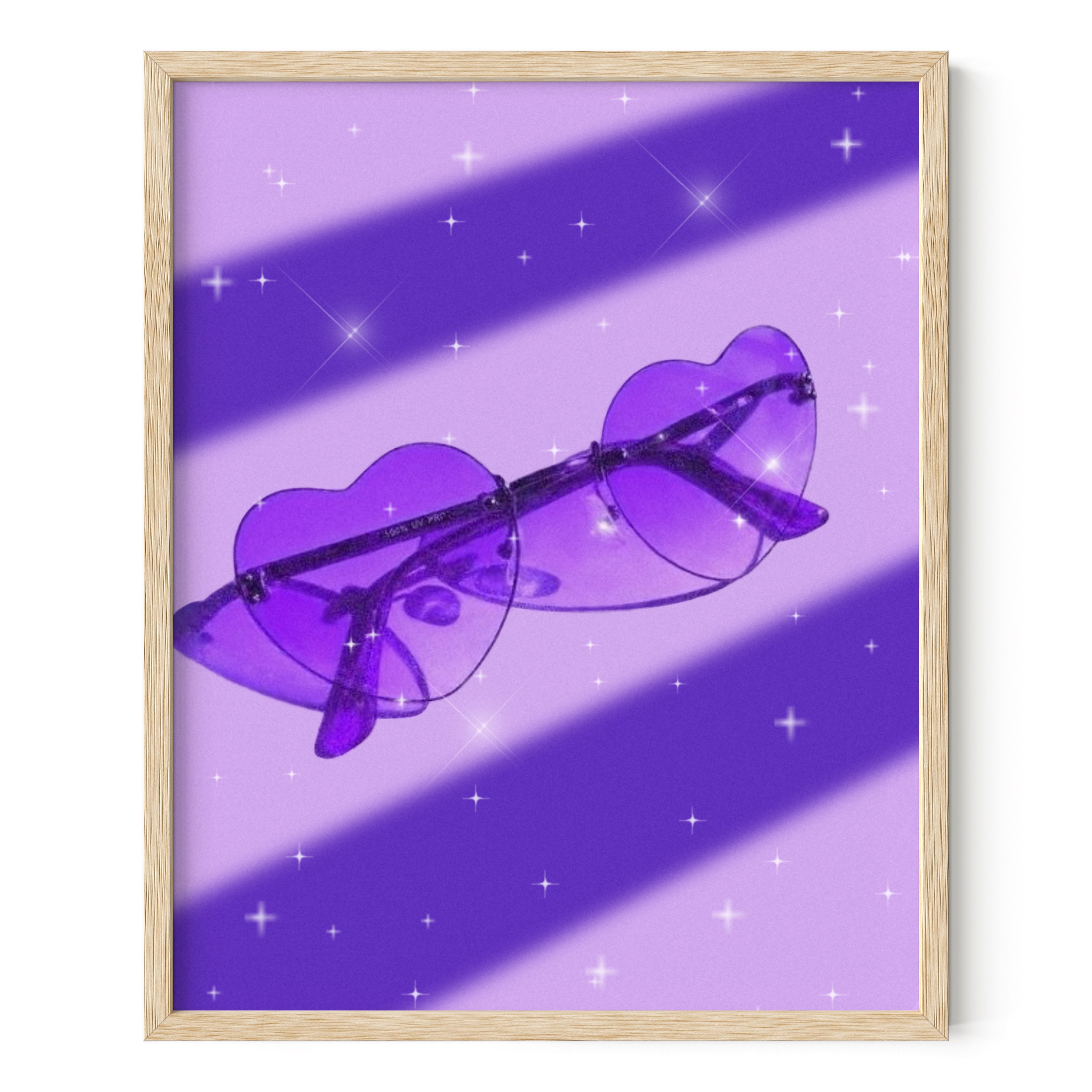 AIUSKS Cat Sunglasses Purple Pastel Aesthetic Profile Poster Poster Room  Art Prints Home Modern Artworks Canvas Aesthetic Wall Decor Framed-unframed  24x36inch(60x90cm) : : Home
