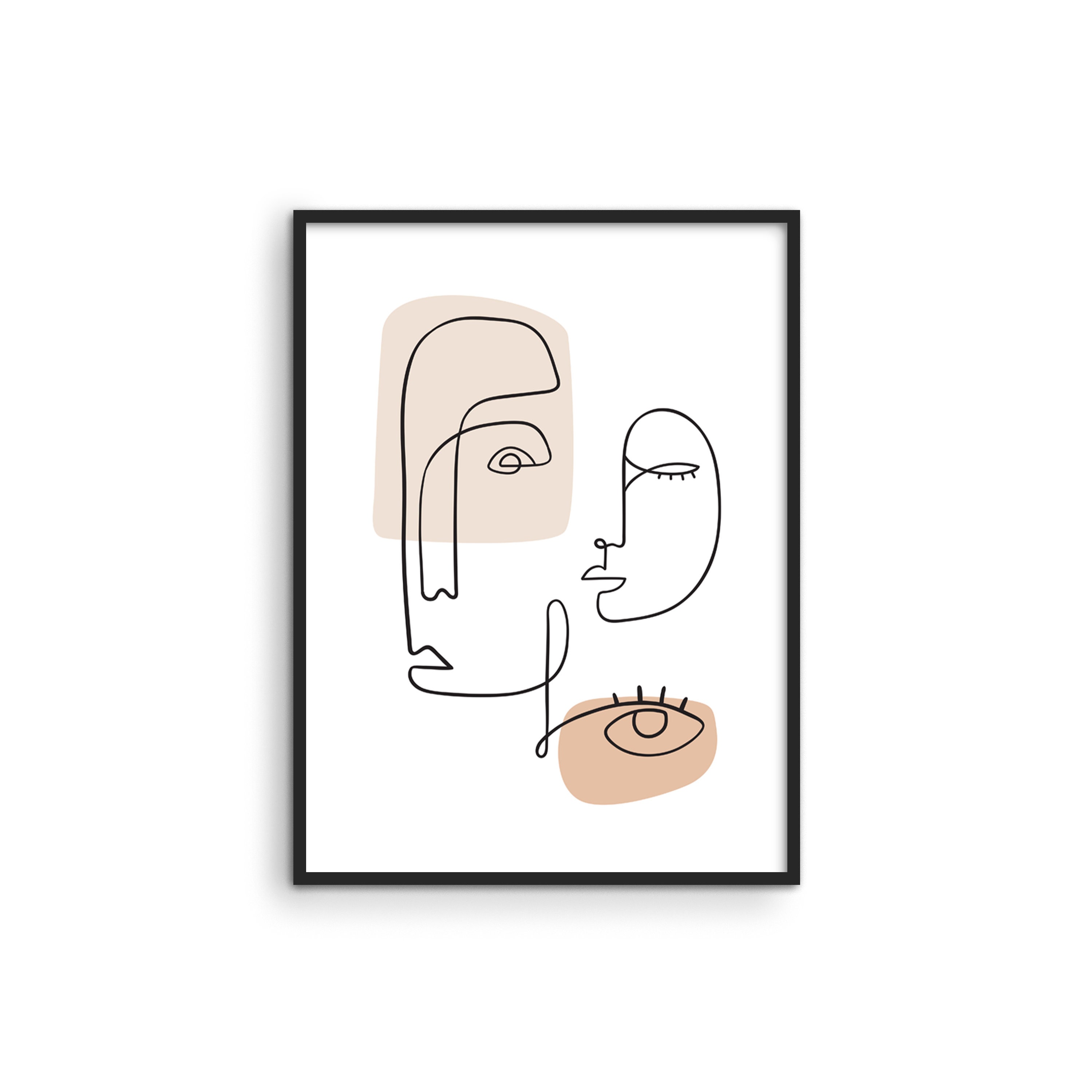 Minimalist Woman Line Art Print: Neutral Abstract Female Figure - Etsy