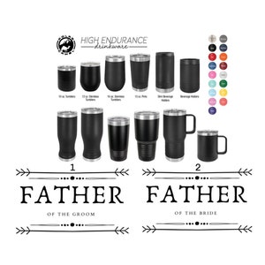 Father of the Bride/Groom Laser Engraved Drinkware, Can be Personalized, Polar Camel, Insulated, Stainless Steel, Bridal Party Parent's Gift