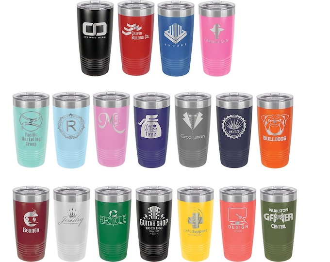 Personalized Tumblers, Your Choice of Image/Words, 20 oz. Polar Camel Insulated Stainless Steel, Personalized Travel Mugs, Custom Tumblers