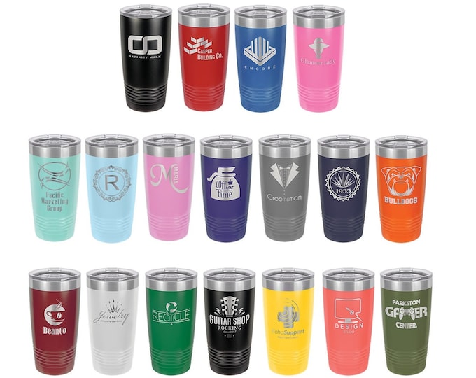 Laser Engraved Tumblers, Your Choice of Image/Words, 20 oz. Polar Camel Insulated Stainless Steel, Personalized Travel Mugs, Custom Tumblers