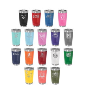 Laser Engraved Pint Glass, Your Choice of Image/Words, Personalized, 16 oz. Slider Lid, Insulated Stainless Steel, Custom Pint Glass