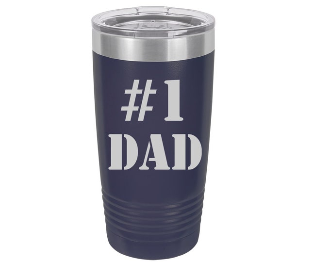 1# Dad Laser Engraved Travel Mugs, Can be Personalized, 20 oz. Polar Camel, Insulated, Stainless Steel, Dad Gifts, Dad Mug, Father's Day