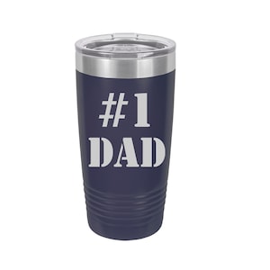 1# Dad Laser Engraved Travel Mugs, Can be Personalized, 20 oz. Polar Camel, Insulated, Stainless Steel, Dad Gifts, Dad Mug, Father&#39;s Day