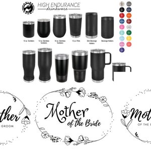 Mother of the Bride/Groom Laser Engraved Drinkware, Can be Personalized, Polar Camel, Insulated, Stainless Steel, Bridal Party Parent&#39;s Gift