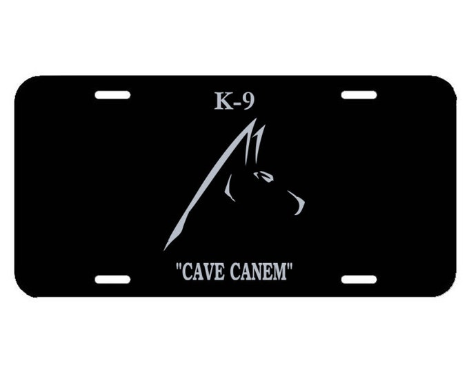 K-9 Custom License Plate