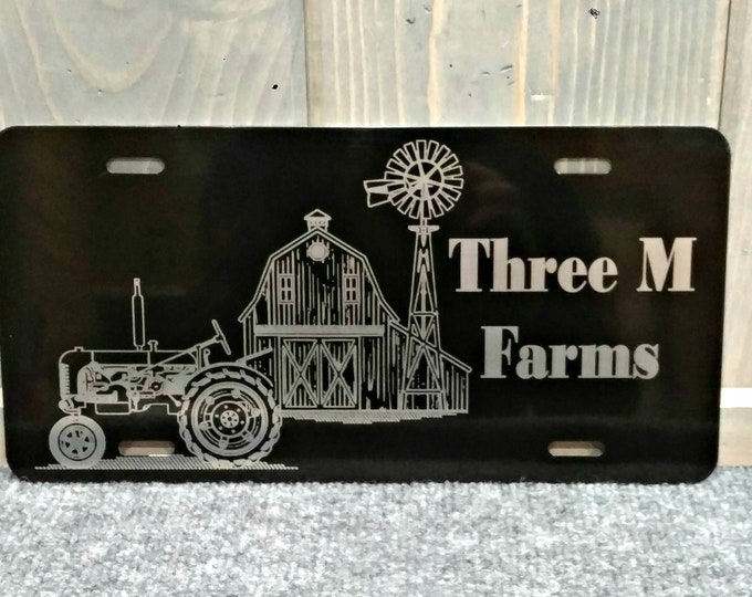 Custom License Plate, Laser Engraved, Your Choice of Image/Words, Personalized License Plate, Corporate License Plate, Farm License Plates