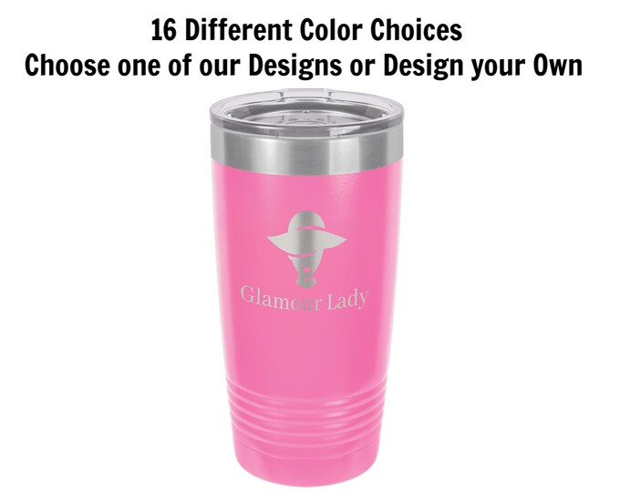 Personalized Travel Mugs, Your Choice of Image/Words, 20 oz. Insulated, Yeti Style, Stainless Steel, Custom Travel Mugs,Engraved Travel Mugs