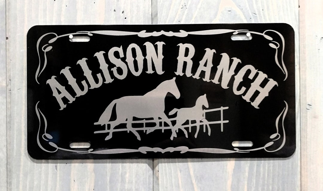 Laser Engraved License Plate, Your Choice of Image/words, Custom