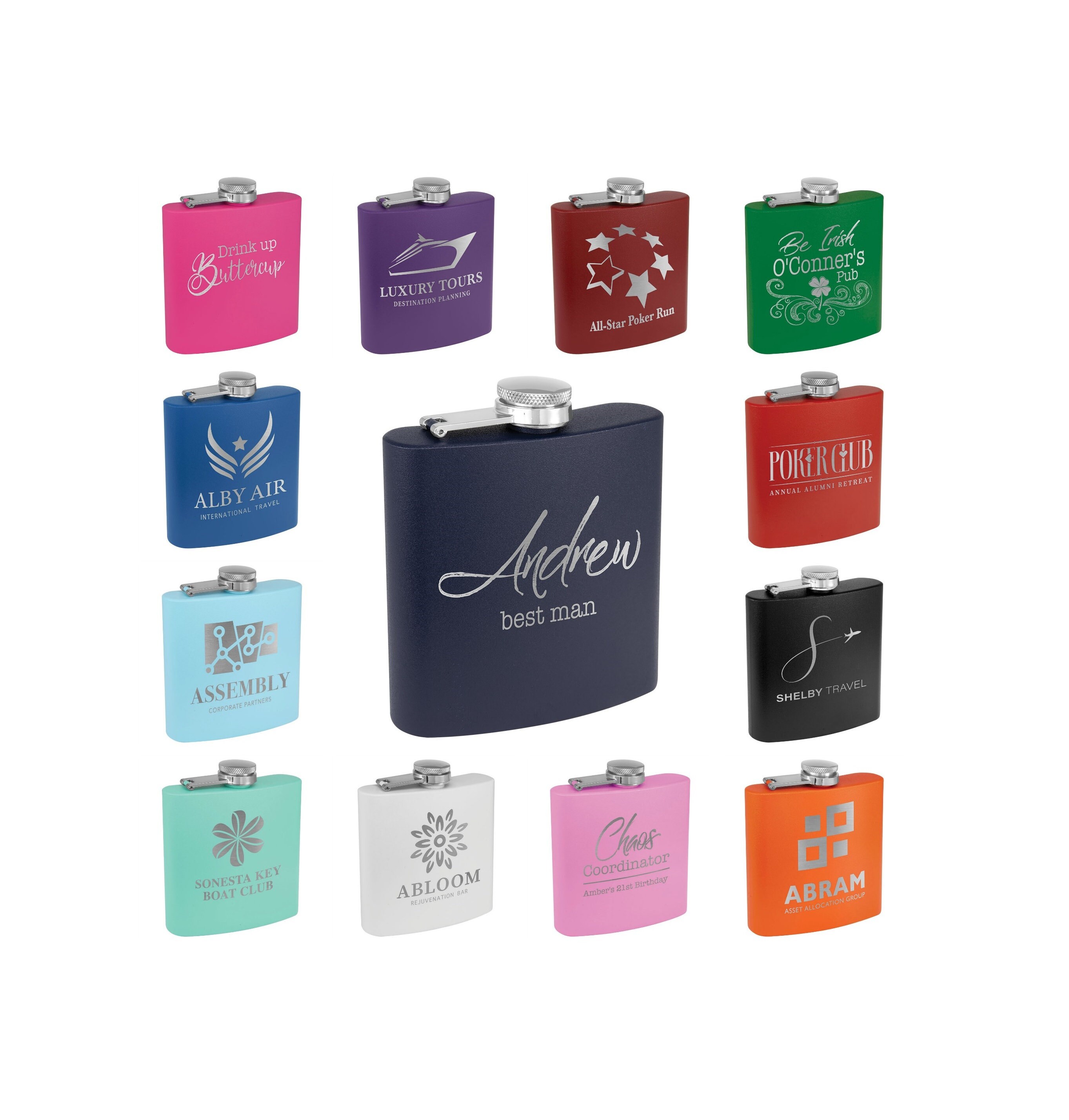 Personalized Flask, Your Choice of Image/Words, Custom Flask, Laser