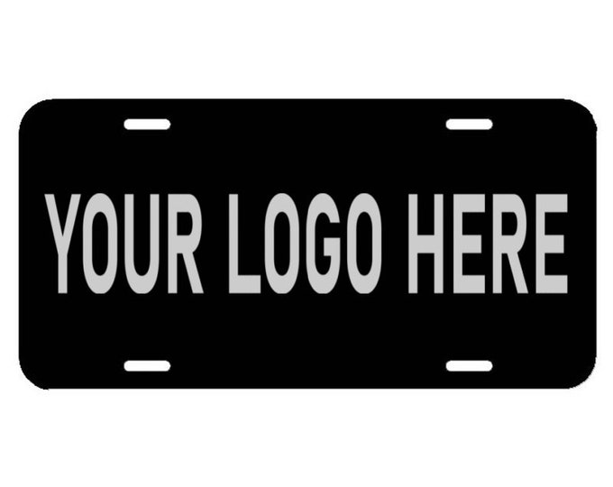 Custom Logo License Plate, Your Logo Image  - We Engrave it, Corporate License Plates, Laser Engraved License Plates, Business Logo Plates