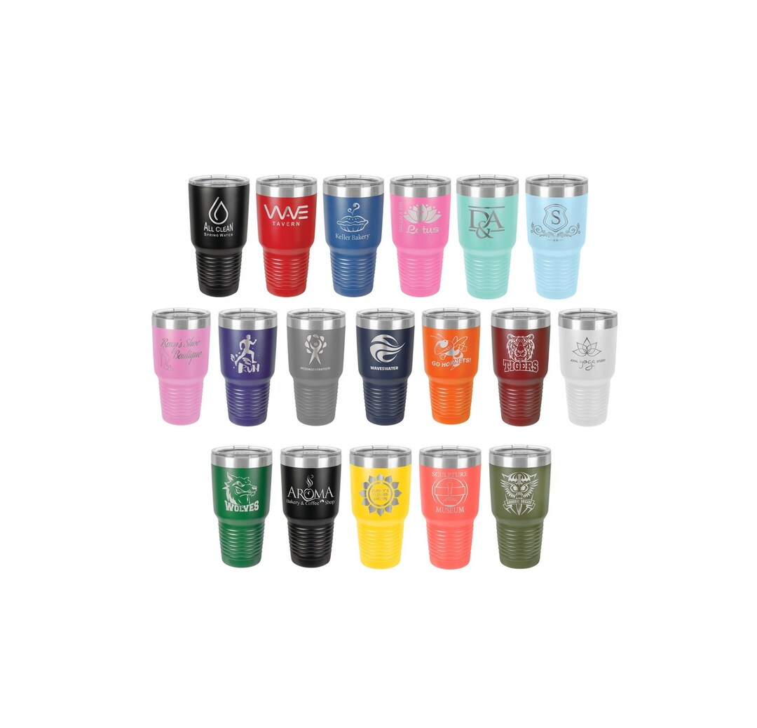 Laser Engraved Travel Mugs, Your Choice of Image/words, 30 Oz. Polar