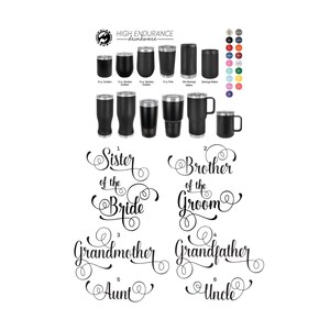 Scrolled Font Bridal Party Laser Engraved Drinkware, Can be Personalized, Polar Camel, Insulated, Stainless Steel, Sister of the Bride