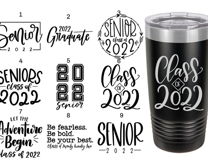 Graduation Themed Laser Engraved Travel Mugs, Can be Personalized, 9 Different Sayings, 20 oz. Polar Camel Insulated, Graduation Day Gifts