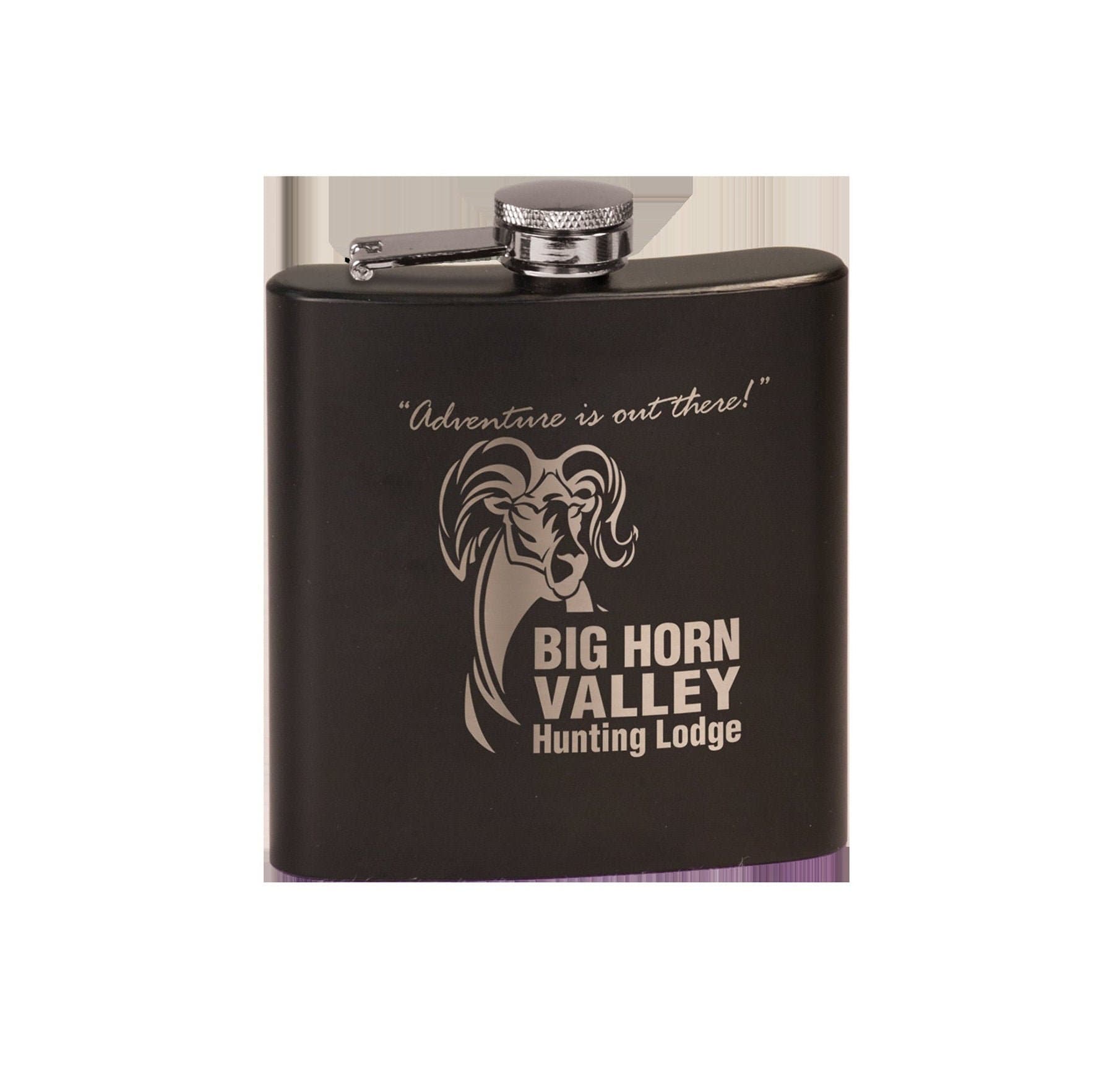 Personalized Matte Black Flask, Your Choice of Image/Words, Custom ...