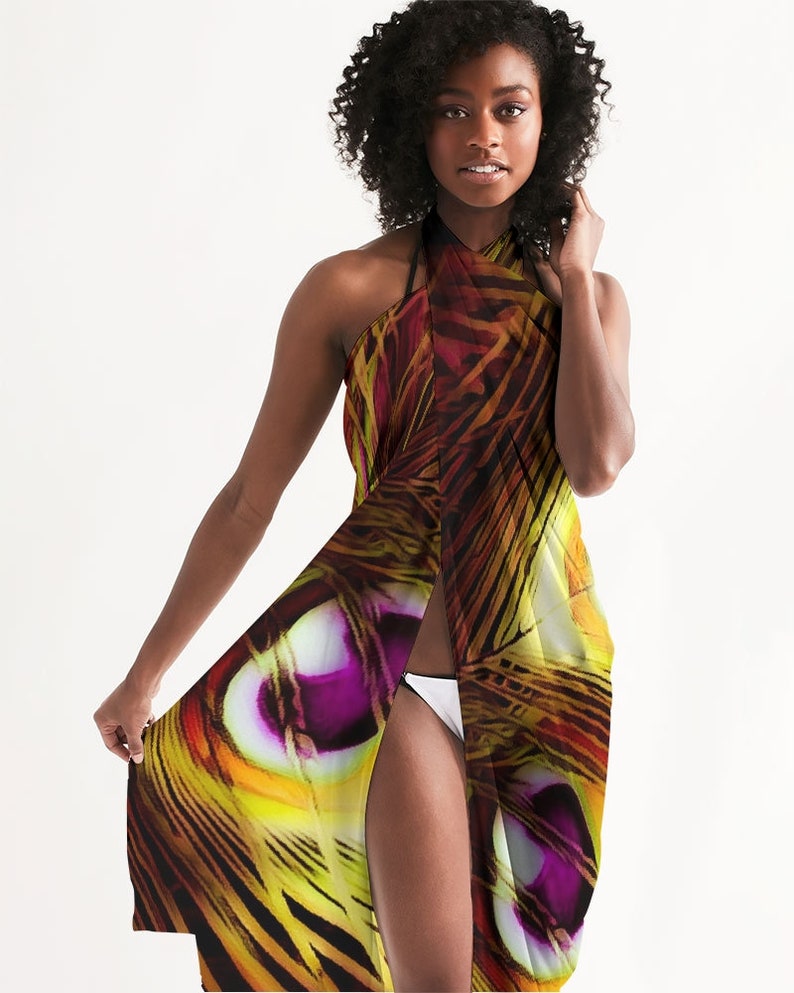 Bird Models Peacock Feathers 01-01 Swim Cover Up