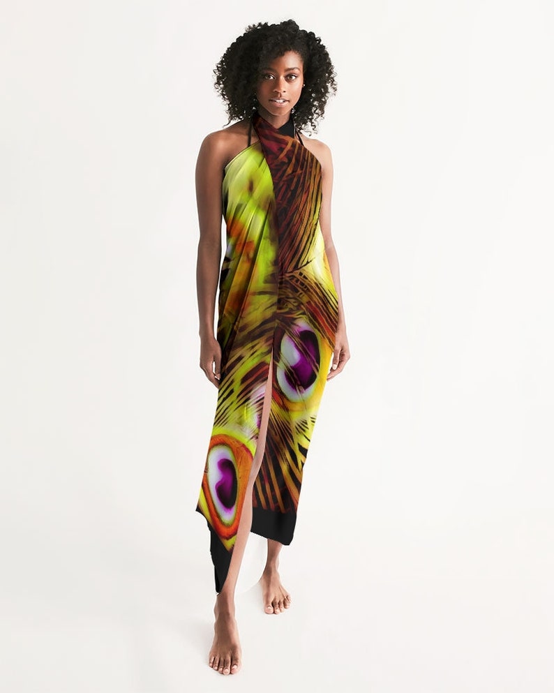 Bird Models Peacock Feathers 01-01 Swim Cover Up