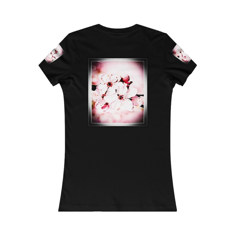 Pictorial Cherry Blossoms 01-02 Women/'s Favorite Tee Floral Embosses