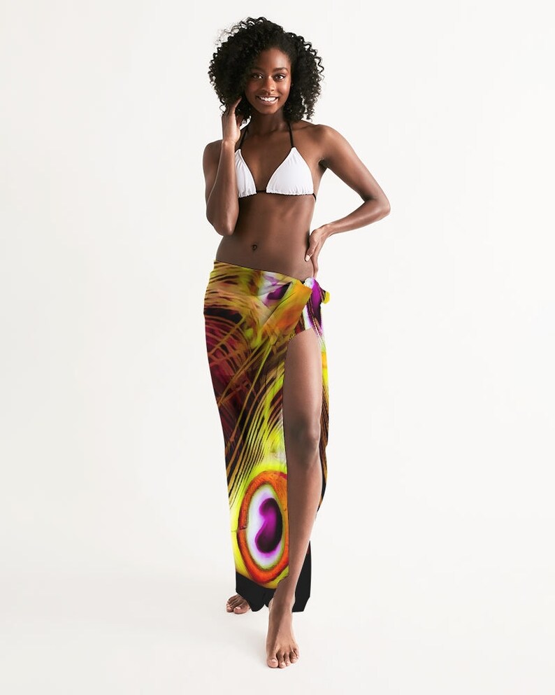 Bird Models Peacock Feathers 01-01 Swim Cover Up