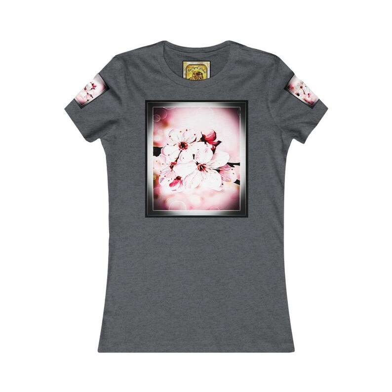 Pictorial Cherry Blossoms 01-02 Women/'s Favorite Tee Floral Embosses