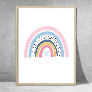 Boho Rainbow Nursery Print, Nursery Decor, Rainbow Print, Printable Wall Art, Rainbow Decor, Kids Print, Rainbow Baby Decor, Nursery Prints