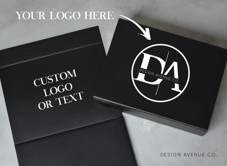 Custom Gift Box Business Logo Business Logo Gift Box Etsy