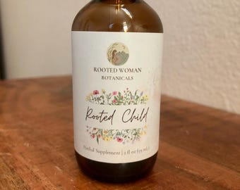 Rooted Child Herbal Tonic for Kids | Gentle Daily Support for Calm Bellies, Mood + Immune Balance (2oz)