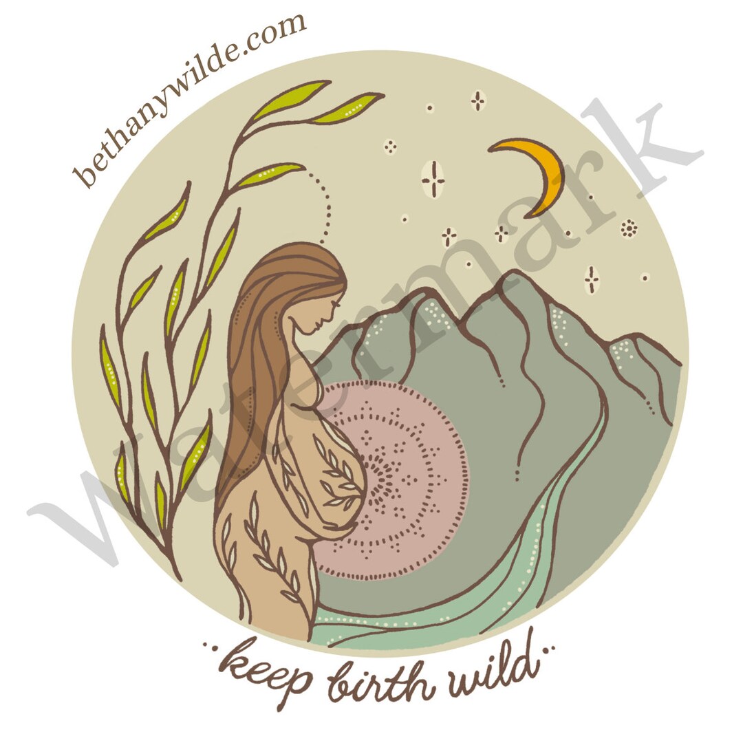 Keep Birth Wild Large 4x4 Sticker - Etsy