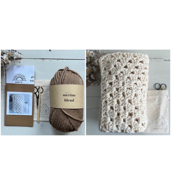 Couverture bébé au crochet, faites votre propre couverture pour bébé, kit bricolage au crochet, cadeau créatif bricolage au crochet, cadeau fête des mères, cadeau créatif pour elle