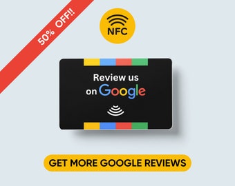 NFC Google Review Cards – Contactless Feedback Cards, Plastic, PVC, Durable