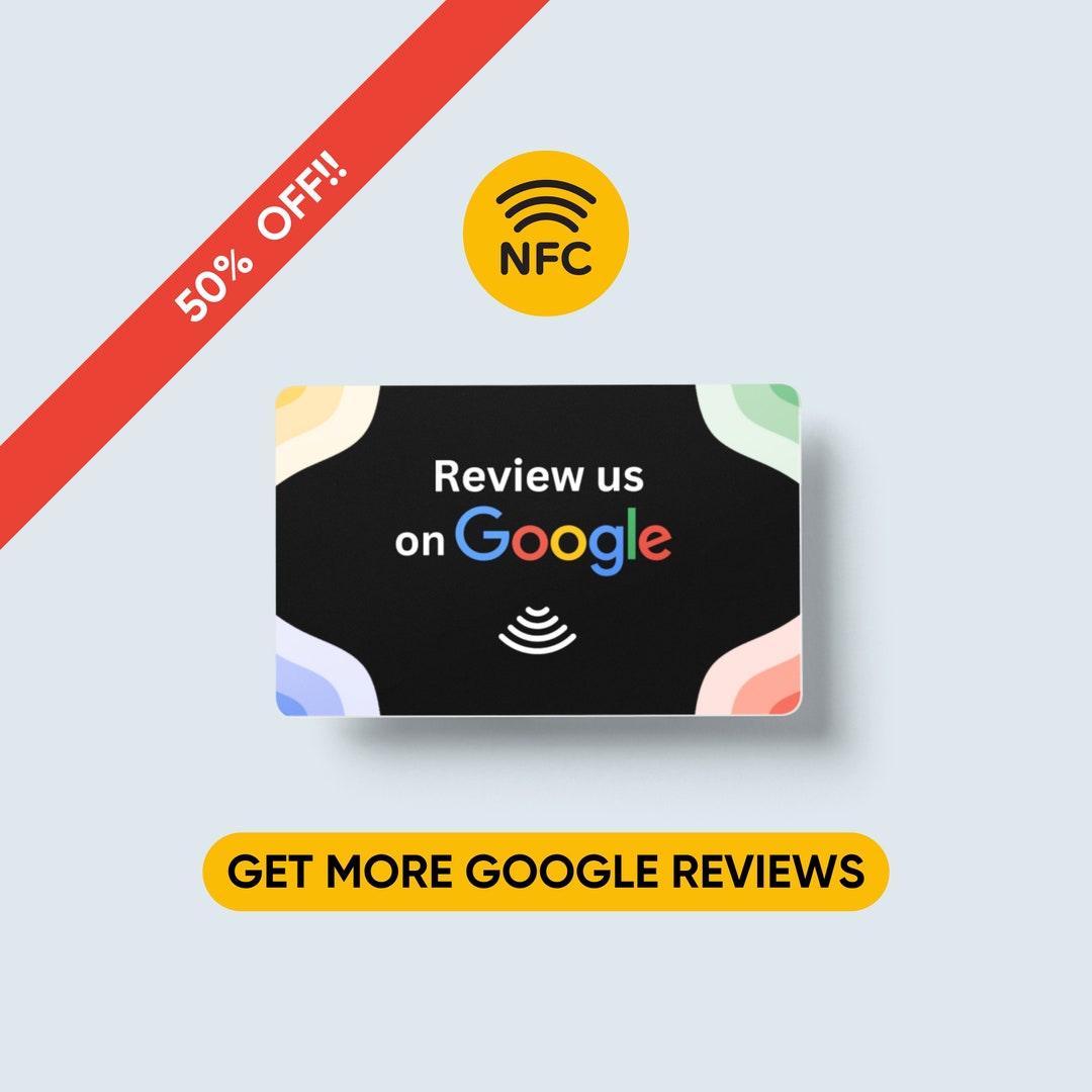 NFC Google Review Cards – Contactless Feedback Cards, Plastic, PVC ...