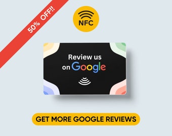 NFC Google Review Cards – Contactless Feedback Cards, Plastic, PVC, Durable